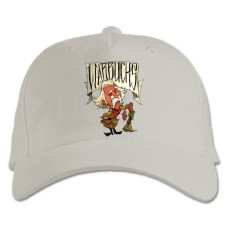 Baseball cap with Print Warbucks - white