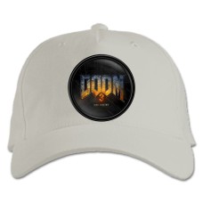 Baseball cap with Print Doom 3 Bfg Edition Logo - white