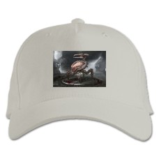 Baseball cap with Print Doom Robot Scorpion - white