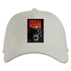 Baseball cap with Print Doom Annihilation - white