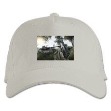 Baseball cap with Print Escape From Tarkov Tank And Gun - white