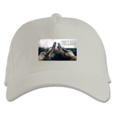 Baseball cap with Print Escape From Tarkov Two Smoking Barrels - white
