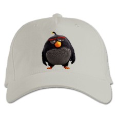 Baseball cap with Print Angry Birds Black Bird - white