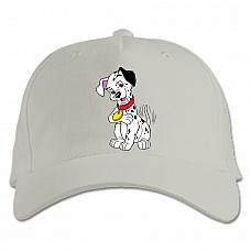 Baseball cap with Print 101 Dalmatians Puppy With Medal - white