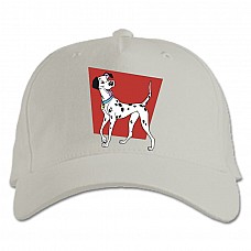 Кепка з принтом 101 Долматинців Дорослій Собаки - біла