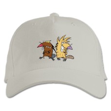 Baseball cap with Print Angry Beavers Main Heroes - white