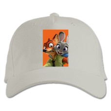 Baseball cap with Print Zootopia Main Heroes - white