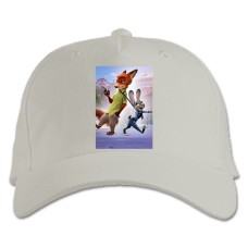 Baseball cap with Print Zootopia Judy And Nick - white
