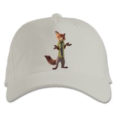 Baseball cap with Print Zootopia Nick - white