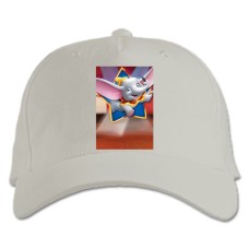 Baseball cap with Print Dambo Flying Elephant - white