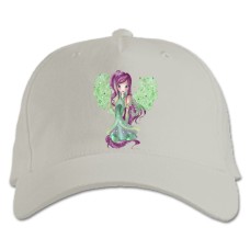Baseball cap with Print Winx Club Princess In Green - white