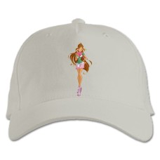 Baseball cap with Print Winx Club Cute Flora - white