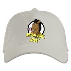 Baseball cap with Print Bojack Horseman Neigh Way - white