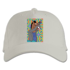 Baseball cap with Print Bojack Horseman Caleidoscope - white