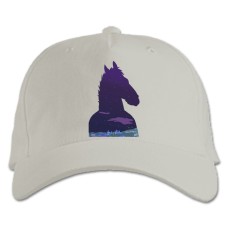 Baseball cap with Print Bojack Horseman Shadow - white