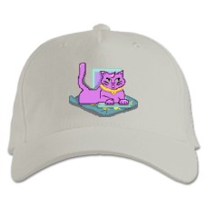 Baseball cap with Print Bojack Horseman Princess Carolyn Pixel Version - white