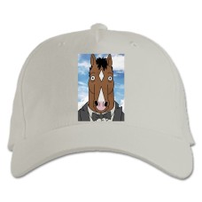 Baseball cap with Print Bojack Horseman Costume - white