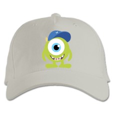 Бейсболка с принтом Корпорация Монстров Майк Вазовский Арт - белая