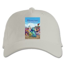 Бейсболка с принтом Корпорация Монстров Все Герои - белая