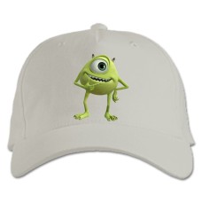 Бейсболка с принтом Корпорация Монстров Майк Вазовский - белая