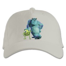 Бейсболка с принтом Корпорация Монстров Дружелюбные Герои - белая