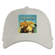 Baseball cap with Print Puss In Boots Main Theme - white