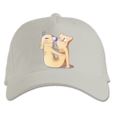 Baseball cap with Print Catdog Cute Art - white