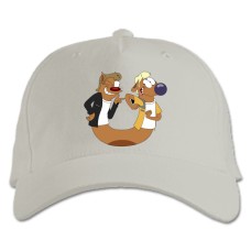 Baseball cap with Print Catdog Cute - white
