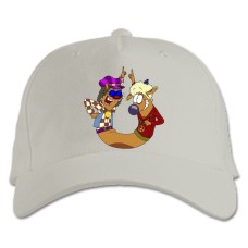 Baseball cap with Print Catdog Stars - white