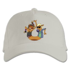 Baseball cap with Print Catdog Dance - white