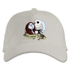 Baseball cap with Print The Nightmare Before Christmas Love - white