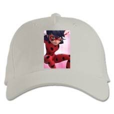 Бейсболка с принтом Леди Баг И Супер-Кот Леди Баг - белая
