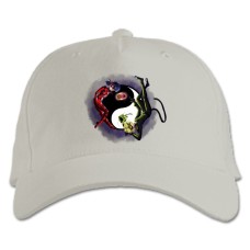 Бейсболка с принтом Леди Баг И Супер-Кот Герои - белая