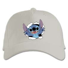 Бейсболка с принтом Лило И Стич Герой - белая