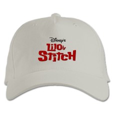 Бейсболка с принтом Лило И Стич Логотип - белая