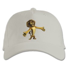 Бейсболка с принтом Мадагаскар Алекс - белая