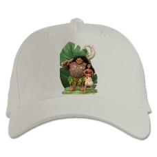 Бейсболка с принтом Моана И Туи - белая