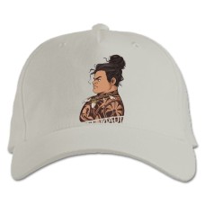 Бейсболка с принтом Моана Туи Герой - белая