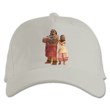 Бейсболка с принтом Моана Герои - белая