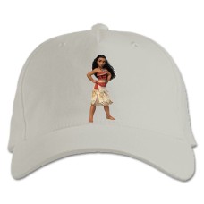Бейсболка с принтом Моана Героиня Девушка - белая