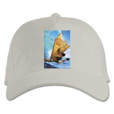 Бейсболка с принтом Моана Морские Герои - белая