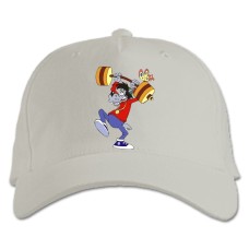 Baseball cap with Print Well Wait Wolf Sports - white