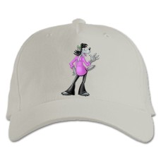 Baseball cap with Print Well Wait Wolf Stylish - white