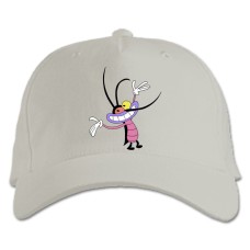 Бейсболка с принтом Огги И Тараканы Забавный Герой - белая