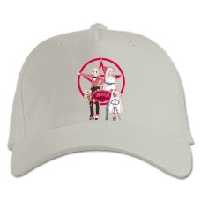 Кепка з принтом Готель Хазбін Аніме Версія - біла