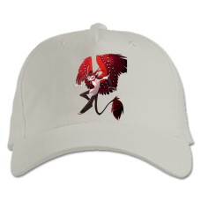 Кепка з принтом Готель Хазбін Літаючий Монстр - біла