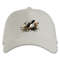 Бейсболка с принтом Кунг Фу Панда Герои - белая