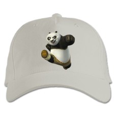 Бейсболка с принтом Кунг Фу Панда Сила - белая