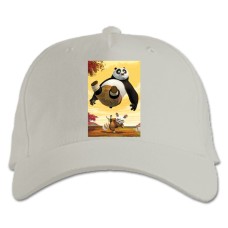 Бейсболка с принтом Кунг Фу Панда Забавные Герои Арт - белая