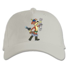 Baseball cap with Print Buttermilk Ball And Hare - white